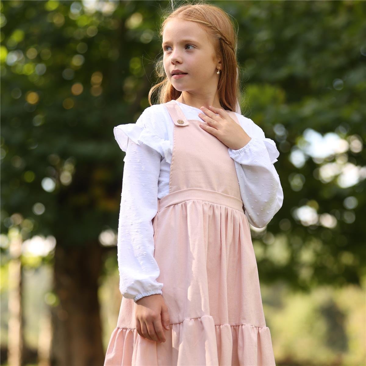 VESTIDO JARDINEIRA INFANTIL BENÇÃO