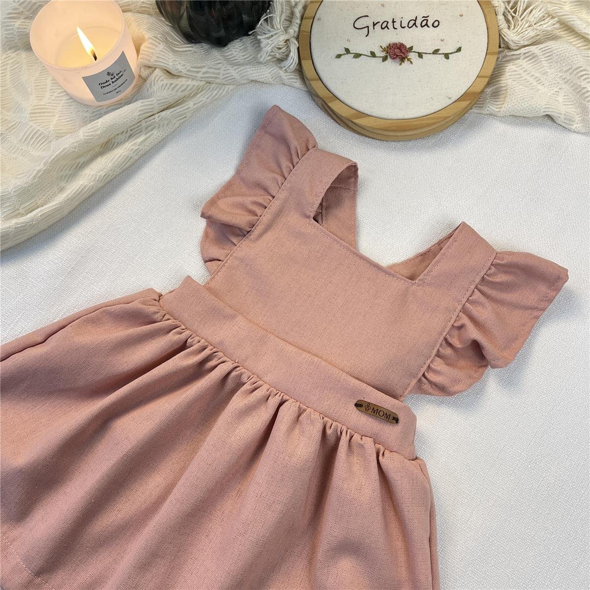 VESTIDO JARDINEIRA INFANTIL REFÚGIO