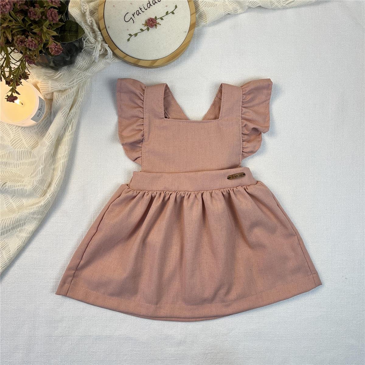VESTIDO JARDINEIRA INFANTIL REFÚGIO