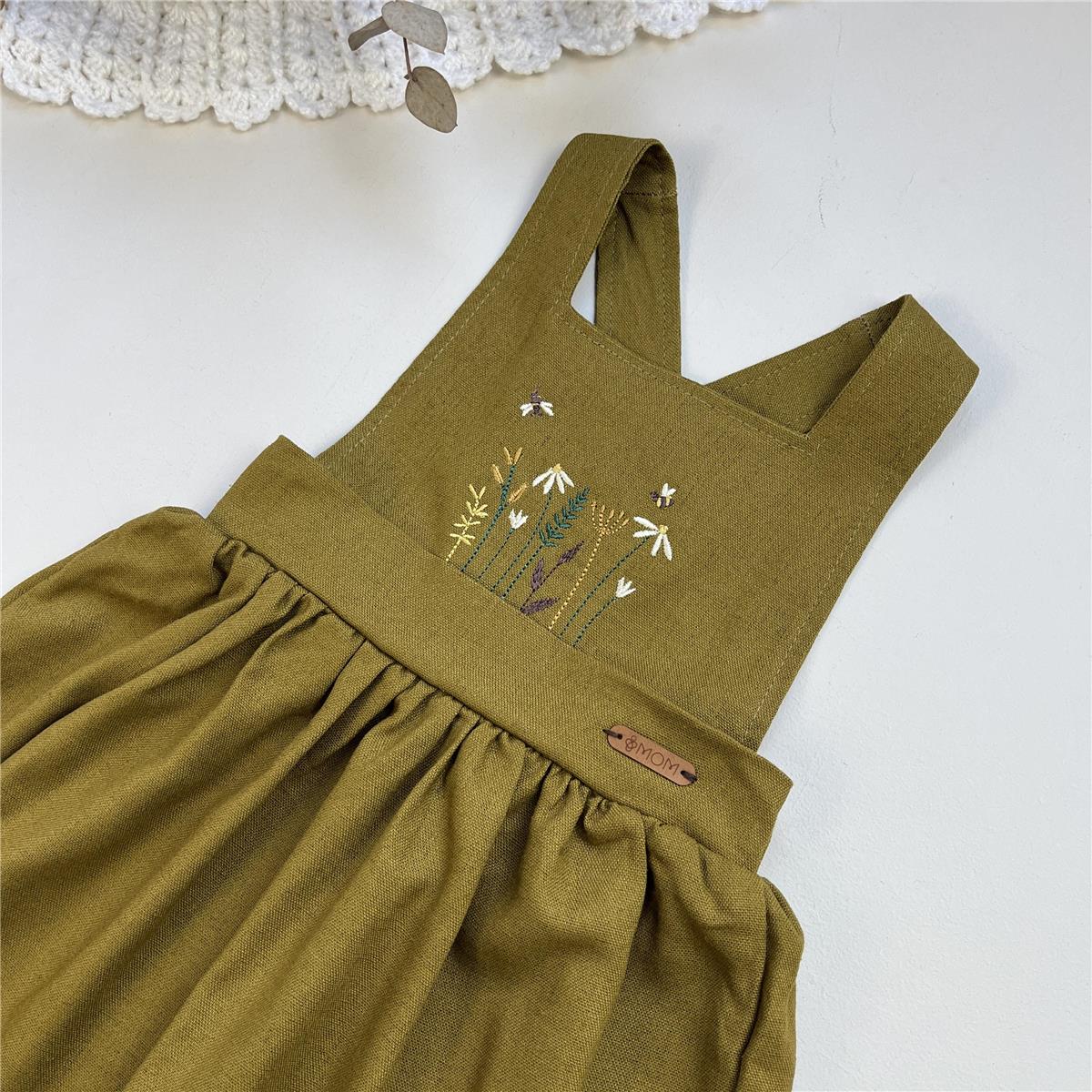 VESTIDO JARDINEIRA FLOR DE LIS