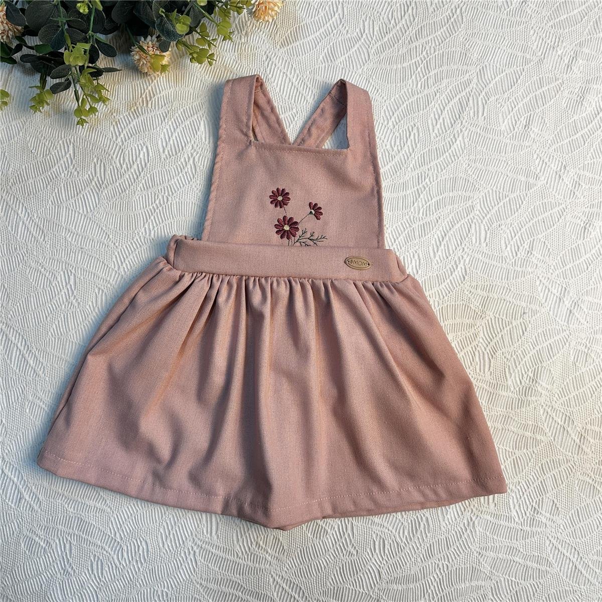 VESTIDO JARDINEIRA INFANTIL SOM DO CÉU